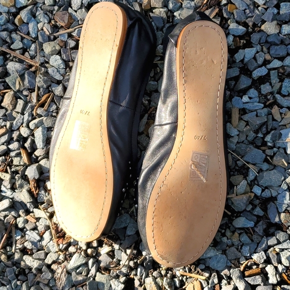 Topshop Ballet Style Black Pearl Studded Flats S 7 Fun Shoes - Picture 4 of 4